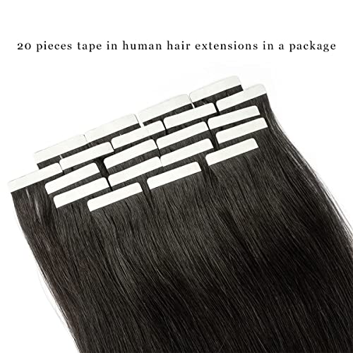 Bant saç ekleme insan Saçı, düz insan saçı postiş 12 inç 20 adet/paket Cilt Atkı Bandı gerçek insan saçı postiş 30g