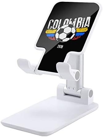 Kolombiyalı Futbol Bayrağı Katlanabilir cep telefon standı Ayarlanabilir tablet tutucu yuvası Ev Ofis Masaüstü Beyaz