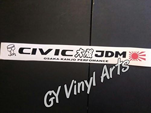 Gy Vinil Sanat Osaka Kanjo Performans Cam Yan Çıkartması Pencere Afiş Araba Sticker JDM Civic için