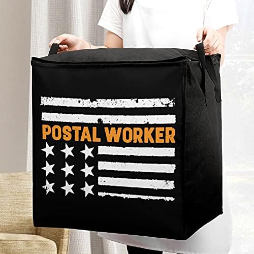 Postane Posta İşçisi Amerikan Bayrağı Büyük vakumlu depolama çanta düzenleyici Kutusu Fermuar Üst Giysi Yastık Yorgan