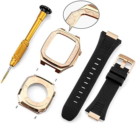 CNHKAU Modifikasyon Kiti Metal Çerçeve Apple Ürünü için 8 7 6 5 4 42mm 44mm 45mm watchcase Çerçeve Metal Kayış Değiştirme