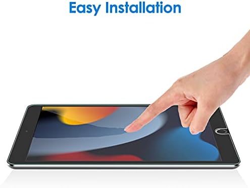 iPad için JETech Ekran Koruyucu (10,2 inç, 2021/2020/2019 Model, 9/8/7 Nesil), Temperli Cam Filmi, 1'li Paket