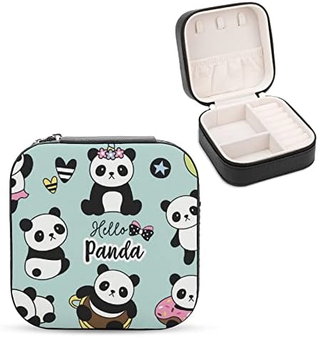 NAHAN Mücevher Kutusu Hayvan Desenleri Panda (5) taşınabilir Seyahat Takı Çantası Takı saklama kutusu Kolye Yüzük