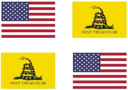 RECONQUEST Küçük Çıkartmalar Amerikan Bayrağı Bana Basmayın Gadsden Amerika Vatansever ABD Bayrakları Su Şişesi,