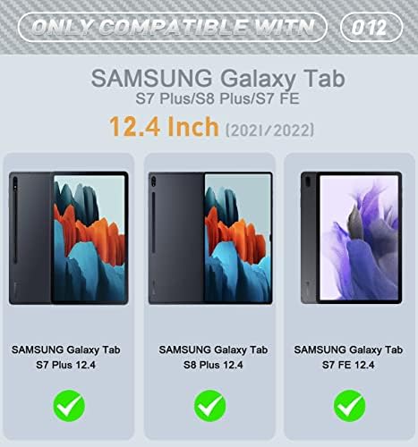 Tablet PC Kılıf Çanta Kollu Kılıf Samsung Galaxy Tab İle Uyumlu S8 Artı/S7 Artı Kılıf 12.4 İnç SM-X800 / X806 SM-T970