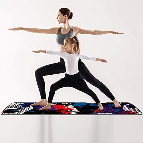 Siebzeh Futbol Futbol Premium Kalın Yoga Mat Çevre Dostu Kauçuk Sağlık ve Fitness Kaymaz Mat Her Türlü Egzersiz Yoga