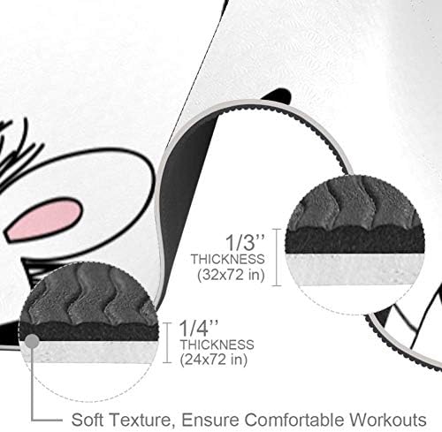 DJROW Yoga Mat Sevimli Zebra İllüstrasyon Çevre Dostu Kaymaz fitness egzersiz matı Pilates ve Zemin Egzersizleri
