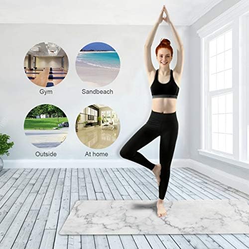 Baofu Mermer Doku Kaymaz Yoga Mat Egzersiz Fitness Çevre Dostu Sıcak Mat Uzun TPE Katlanabilir Doğal Toksik Olmayan