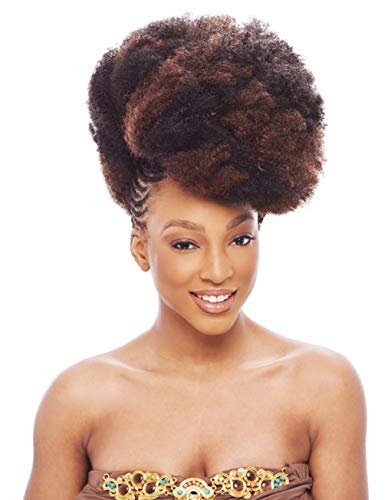 Janet Koleksiyonu Sentetik Saç Örgüler Noir Afro Kinky Toplu 24 (4'lü Paket, 1B)
