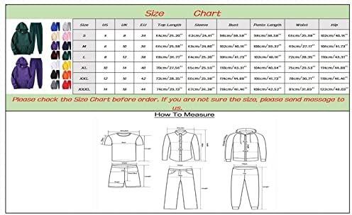 Qvkarw Kadın ve Erkek Jogger Kıyafet Eşleştirme eşofman takımlar Katı Uzun Kollu Kapüşonlu Sweatshirt Sweatpants