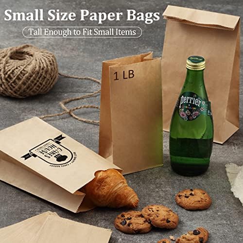 SHODAY 4 LB Kağıt Öğle Yemeği Çantaları 1 LB Mini Kağıt Torbalar
