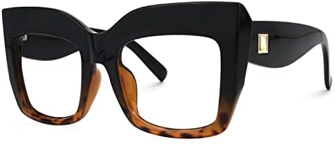 Zeelool Okuyucular Kalın Kare Okuma Gözlükleri Kadınlar için Standart Anti-Yansıtıcı Kaplama Alberta FP0668