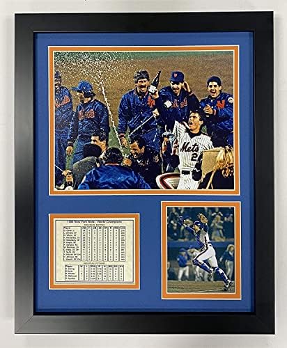 Efsaneler Asla Ölmez New York Mets 1986 MLB Dünya Serisi Şampiyonları Koleksiyon / Çerçeveli Fotoğraf Kolaj Duvar